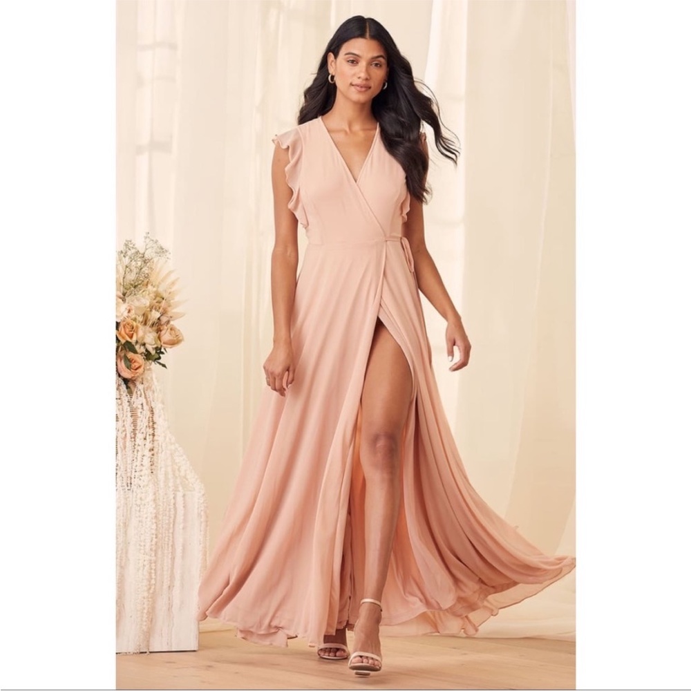 Lulus Blush Pink Crescendo Maxi Dress